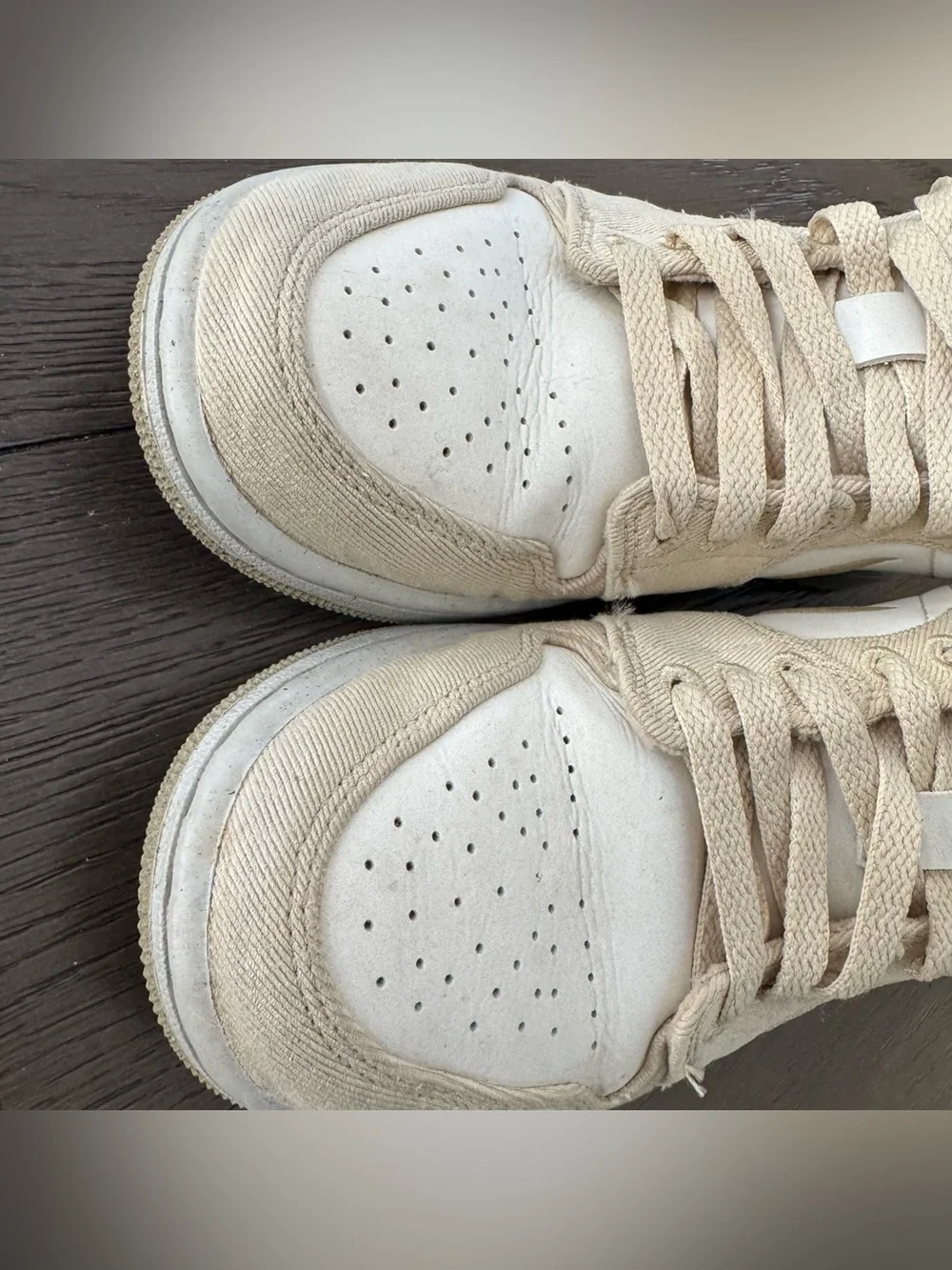 Nike Air Jordan 1 Low SE Canvas Team Gold Sail Size 7 Women
